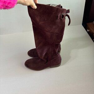 Suede Tall Burgundy Boots size 40 Bakers